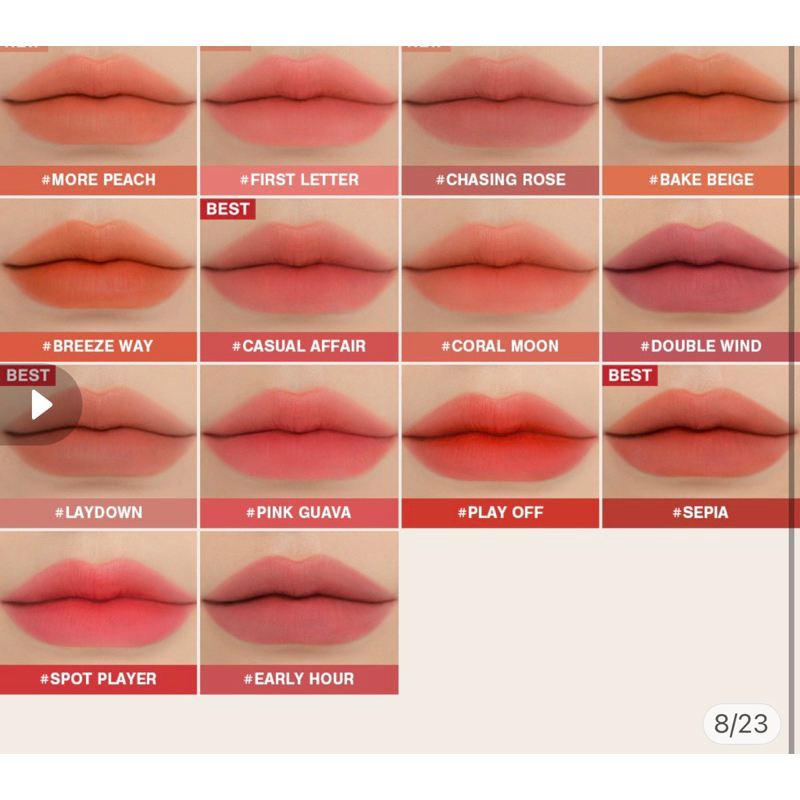 3CE BLUR WATER TINT MORE PEACH PRELOVED