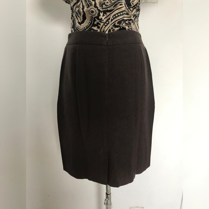 PRELOVED - THE EXECUTIVE BROWN SKIRT / ROK KANTOR