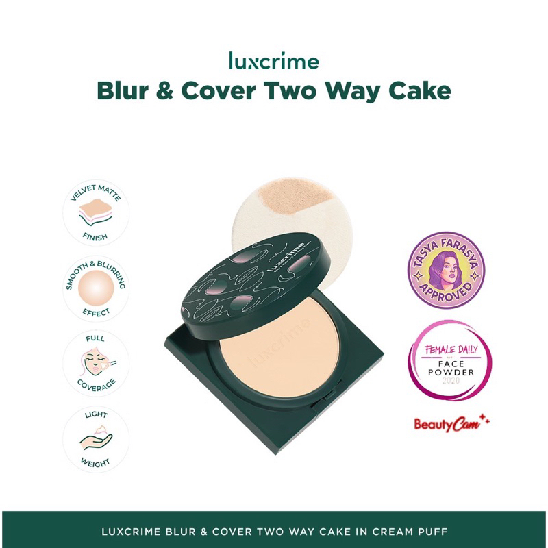 BISA COD - LUXCRIME Blur &amp; Cover Two Way Cake