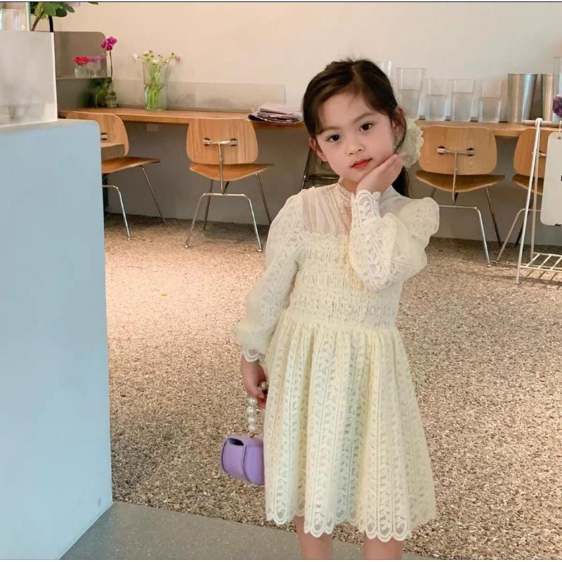 NEW ARRIVAL DRESS SMOKE BANGKOK IMPORT SUPER PREMIUM  BAHAN SUPER LEMBUT ANAK PEREMPUAN USIA 6 7 8 9