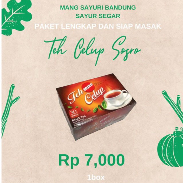 

TEH CELUP SOSRO ISI 30pcs