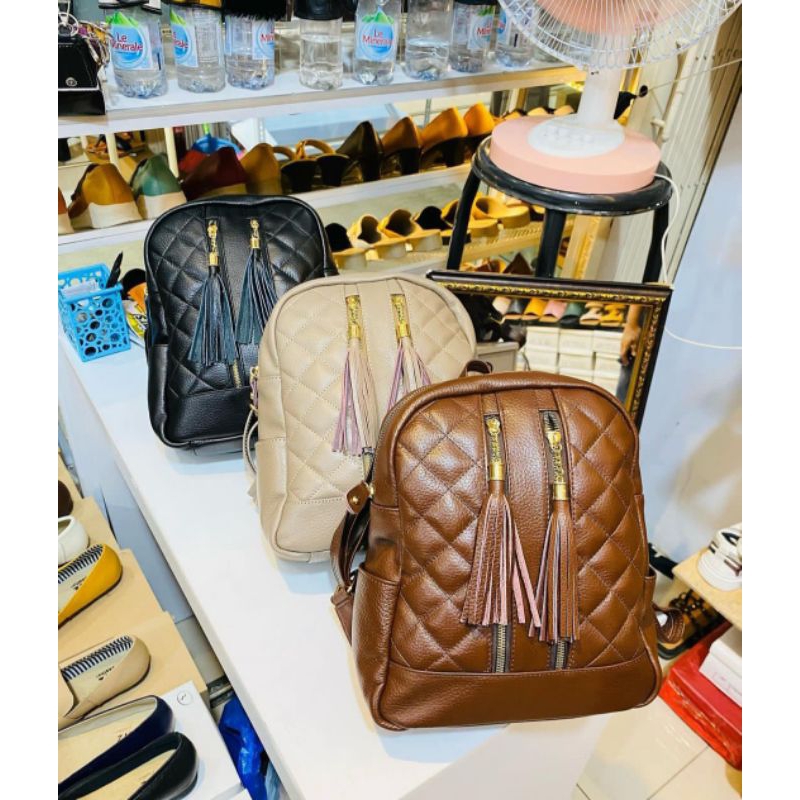 Ransel kulit wanita ransel laptop ransel besar - Tas sekolah tas buku tas wanita tas kulit papirut a