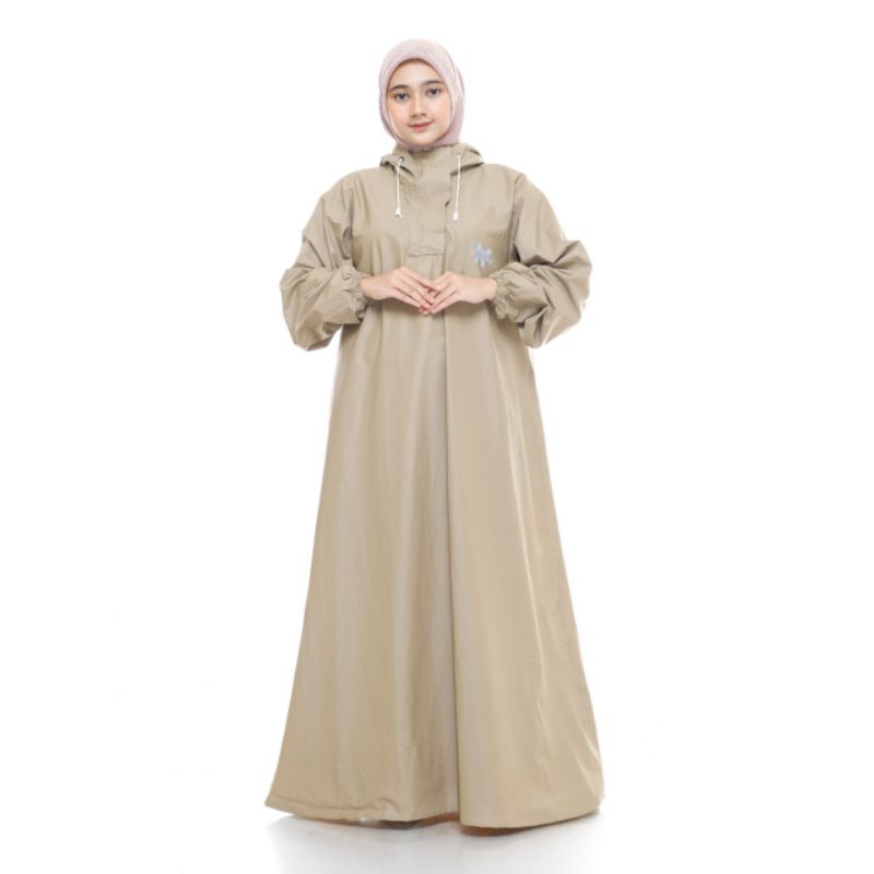 JAS HUJAN HIJAB// WARNA MOKA//JAS HUJAN SYAR'I/JAS HUJAN TEBAL/JAS HUJAN KUAT