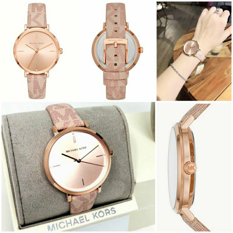 Jam tangan Wanita Michael Kors Kode MK7130 Leather strap blush pink