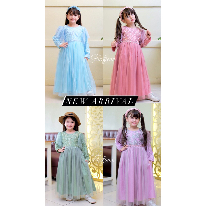 Baju pesta anak Brukat corneli umur 3-12th