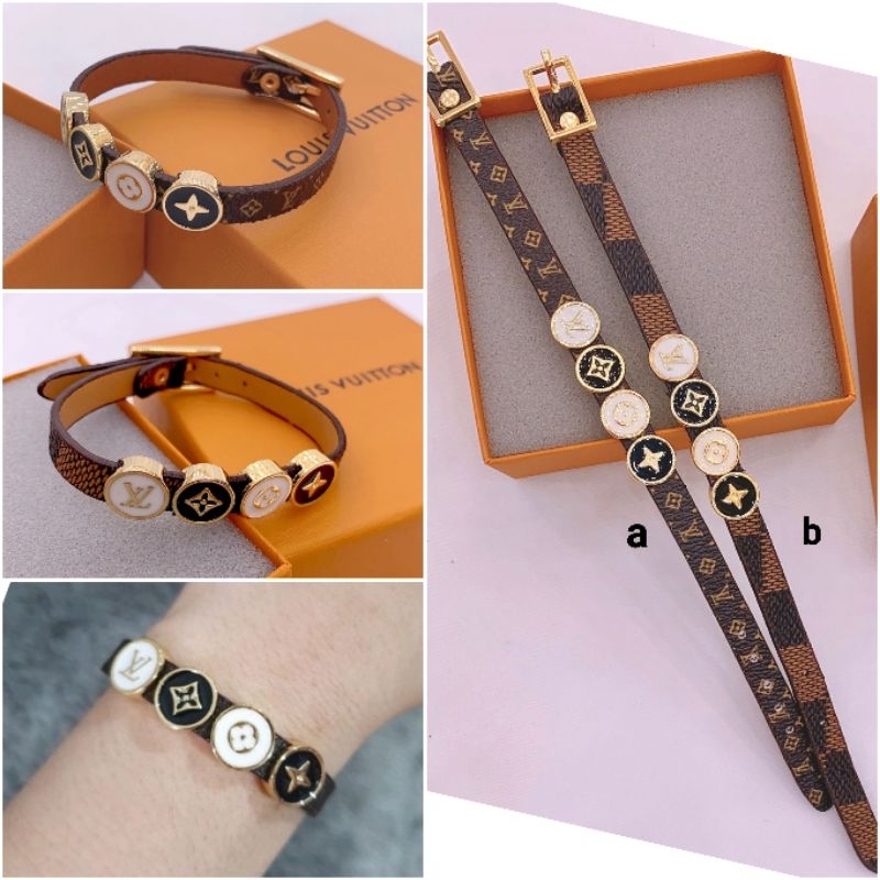 Gelang Kulit Motif eLv Premium Quality Gelang kulit branded band bahan kulit Premium Quality GK04