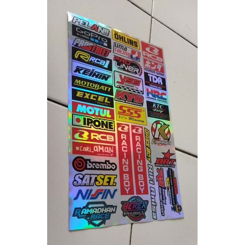 STIKER SPONSOR HOLOGRAM MURAH, BONUS STIKER NAMA SENDIRI