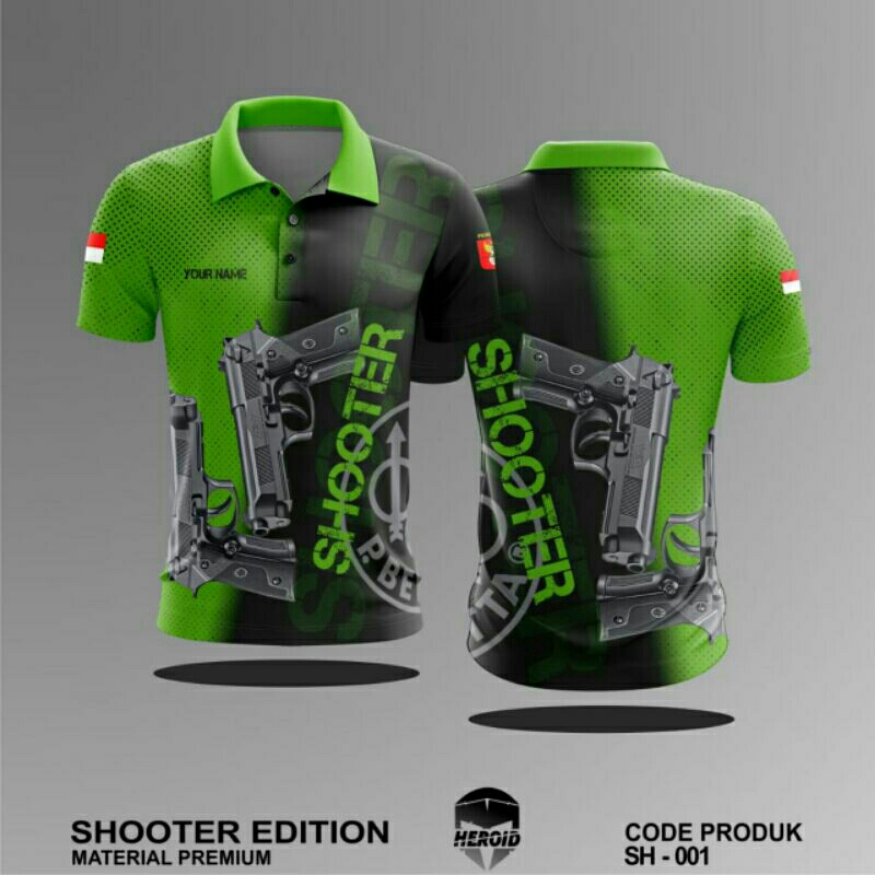 Baju Kaos Jersey Perbakin Shooting Club Lengan Pendek Original - Shooter Perbakin Baju Latihan Perba