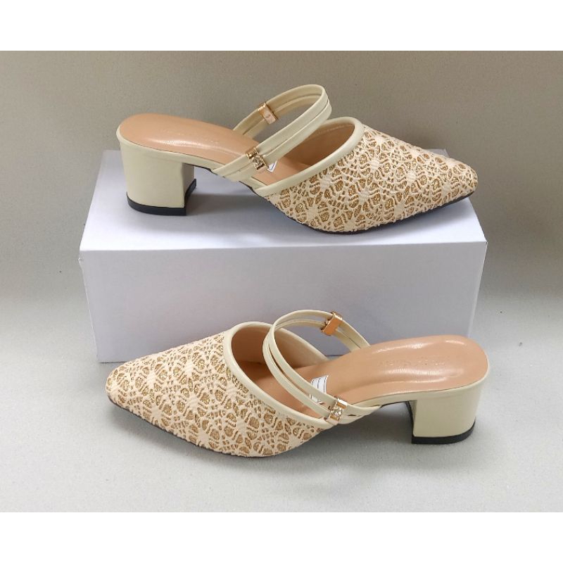 SEPATU PESTA WANITA BRUKAT TALI HAK 5CM