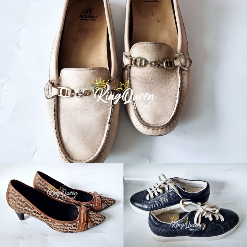 sepatu higheels pantofel aigner preloved