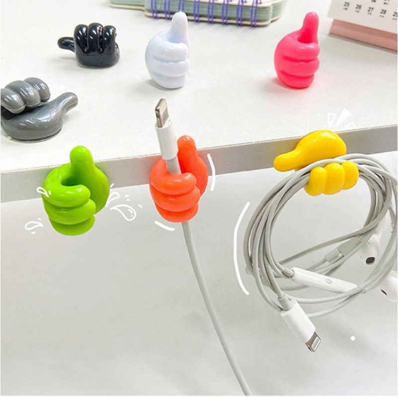 Gantungan Kabel Multifungsi Bentuk Tangan Cute Cable Organizer Clips Wire Cord Promo Sen