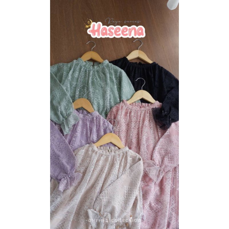 Gamis anak brukat lebaran Oyrins Haseena raya gamis lebaran anak (GAMIS SAJA)