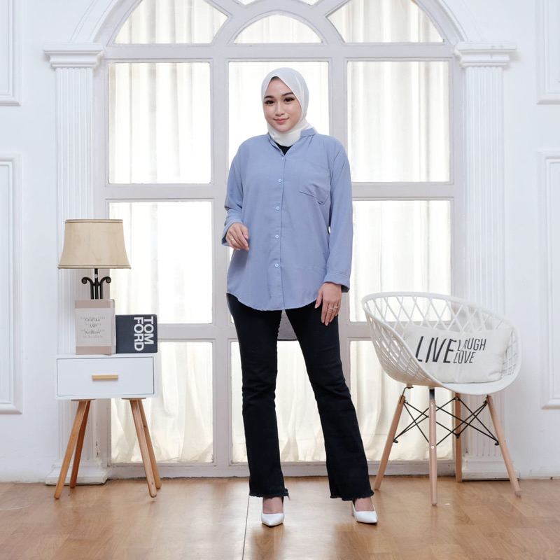 Baju blouse wanita kemeja cringkel