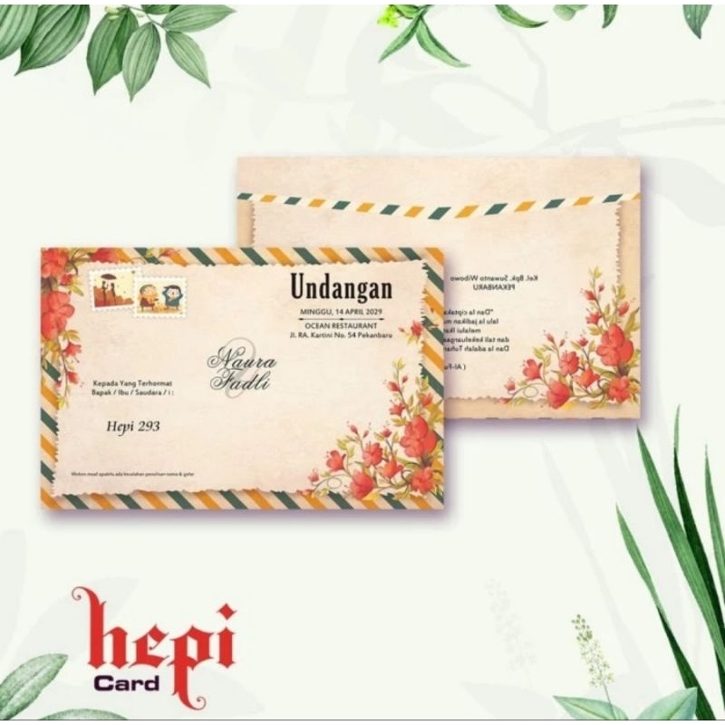 HEPI 293 | Blangko Undangan | Undangan Nikah | Kartu Undangan | Undangan Pernikahan | Undangan Khita