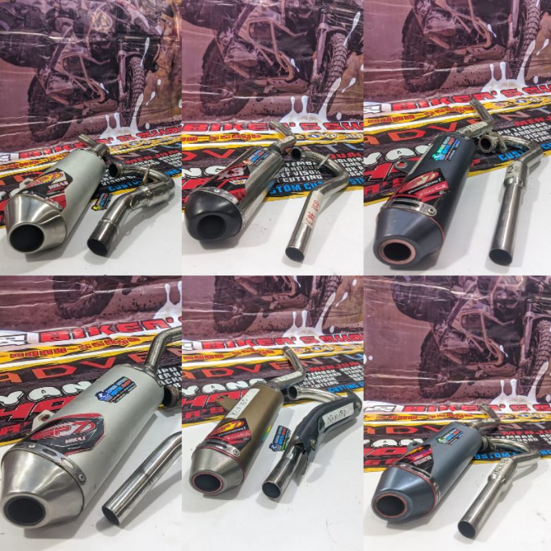 Knalpot Second GP7 ORIGINAL untuk Motor (KLX)