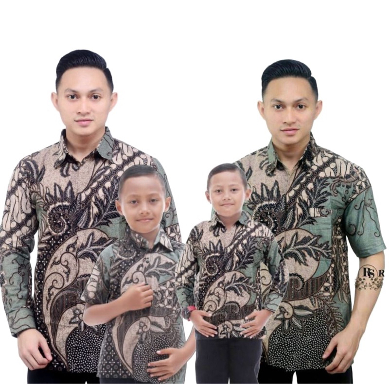 HEM KEMEJA BATIK COUPEL ANAK AYAH MOTIF KT IJO