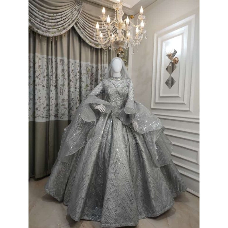 NEW GAUN BELIMBING  BEREKOR/BAJU PENGANTIN TERBARU  /GAUN PARPIKA  /BAJU PENGANTIN MODERN