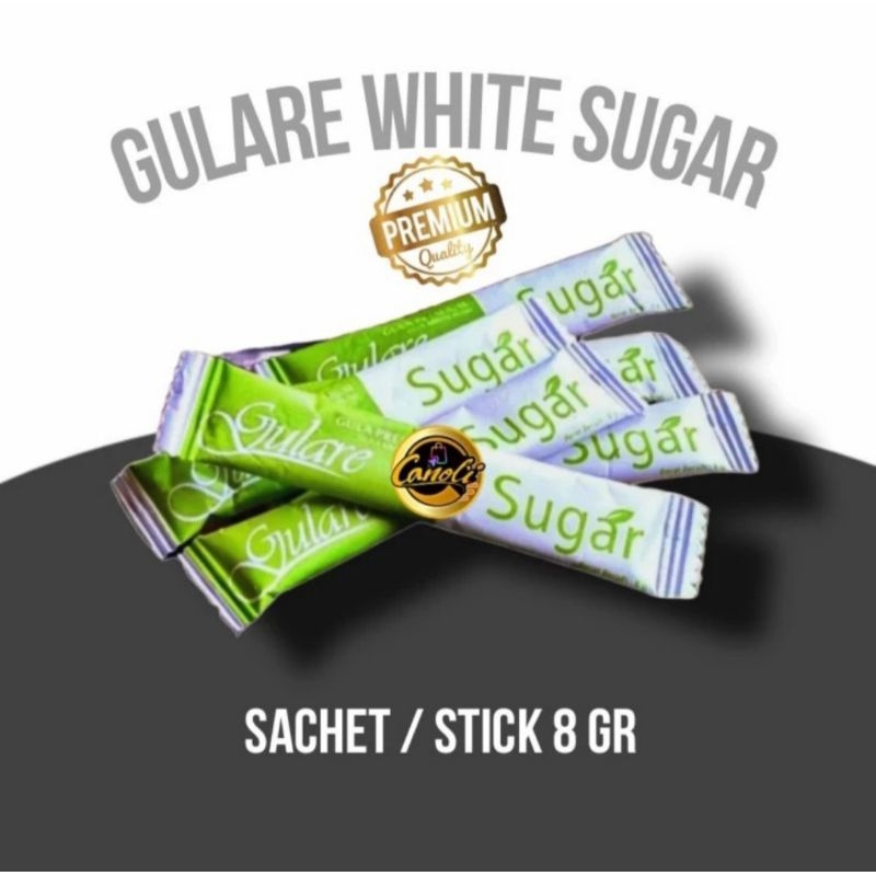 

gulare gula putih sachet hotel stick 8 gr isi 100 sachet