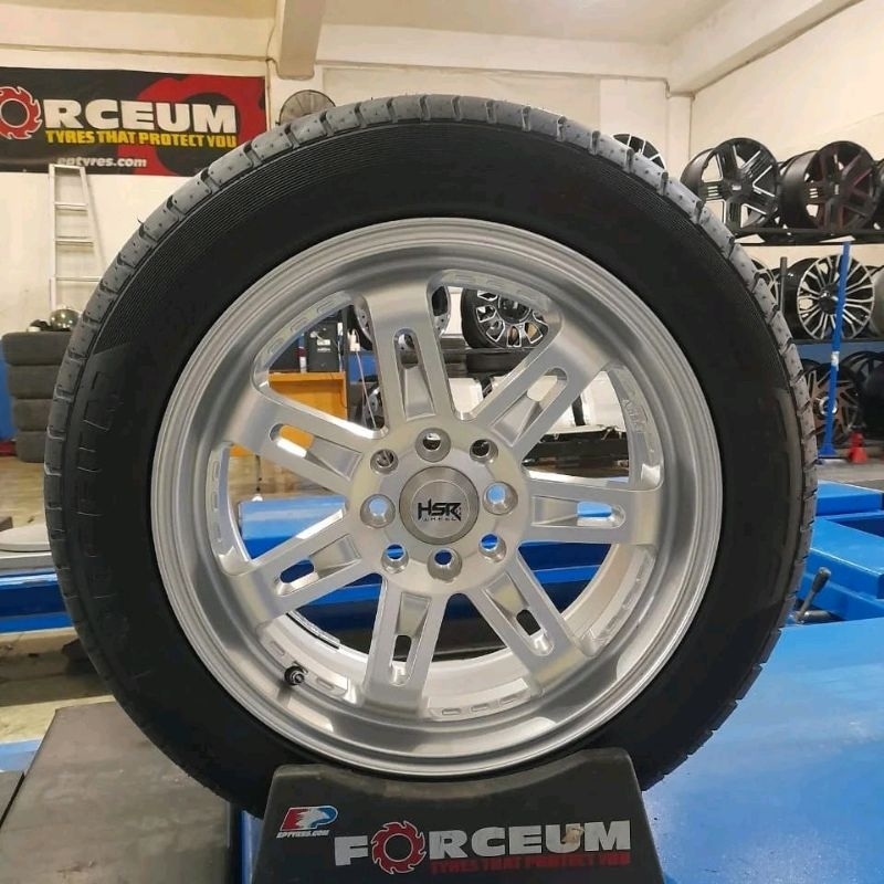 Paket velg hsr dan ban forceum ring16 buat mobil jazz yaris avanza brio agya calya xenia livina etio