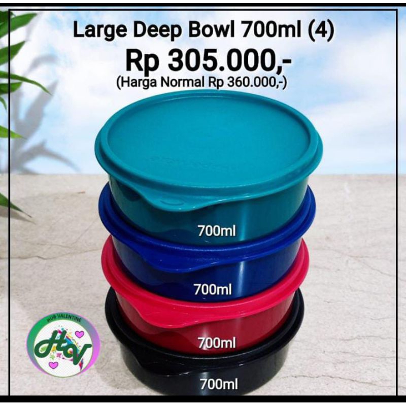 Large deep bowl tupperware