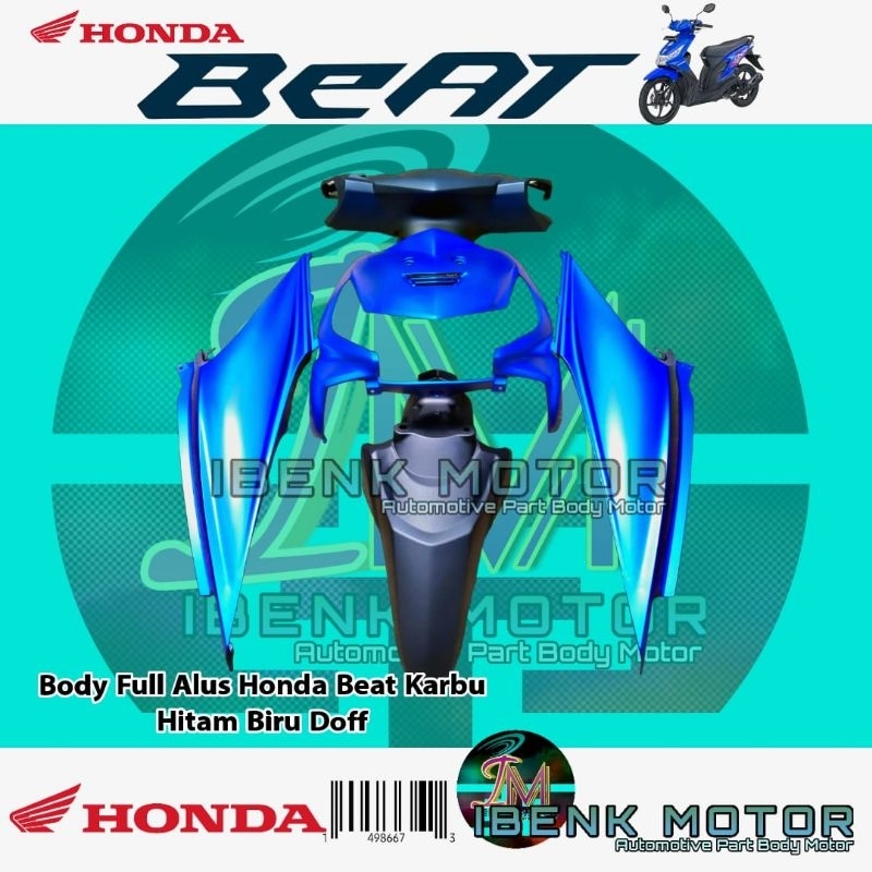 Cover Body Halus Beat Karbu Biru Hitam Doff/Body Alus Beat Karbu Biru Hitam Doff