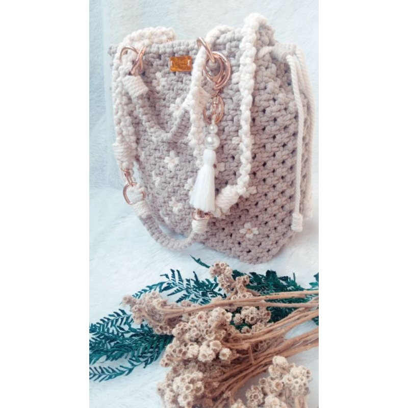 Daisy Bag Macrame || Tas Pesta || Tas Kondangan || Tote bag || Shoulder Bag