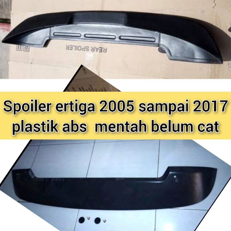 spoiler ertiga 2005 sampai 2017 plastik abs metah belum dicat