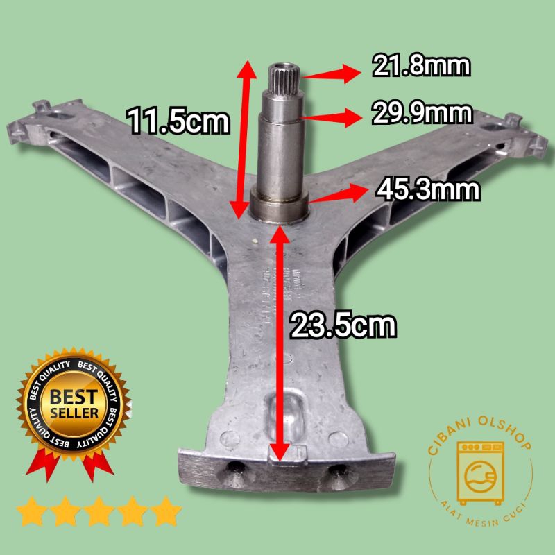 Spider Segitiga Baling Baling Mesin Cuci Samsung WF1124XAC Original