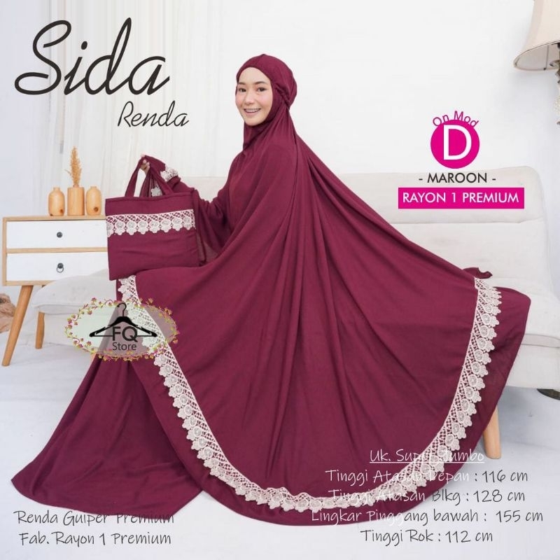 mukena lebaran renda murah