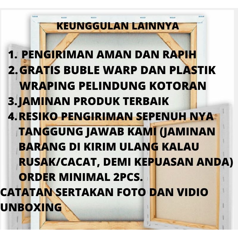 

RK kanvas 30x30 Canvas lukis paket isi 5 pcs ukuran 30 x 30 cm