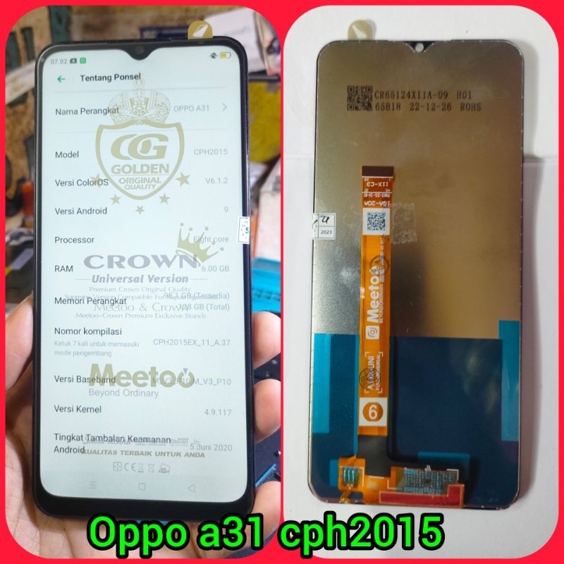 Lcd Touchsreen Ts Fulset Oppo A31 Model cph2015