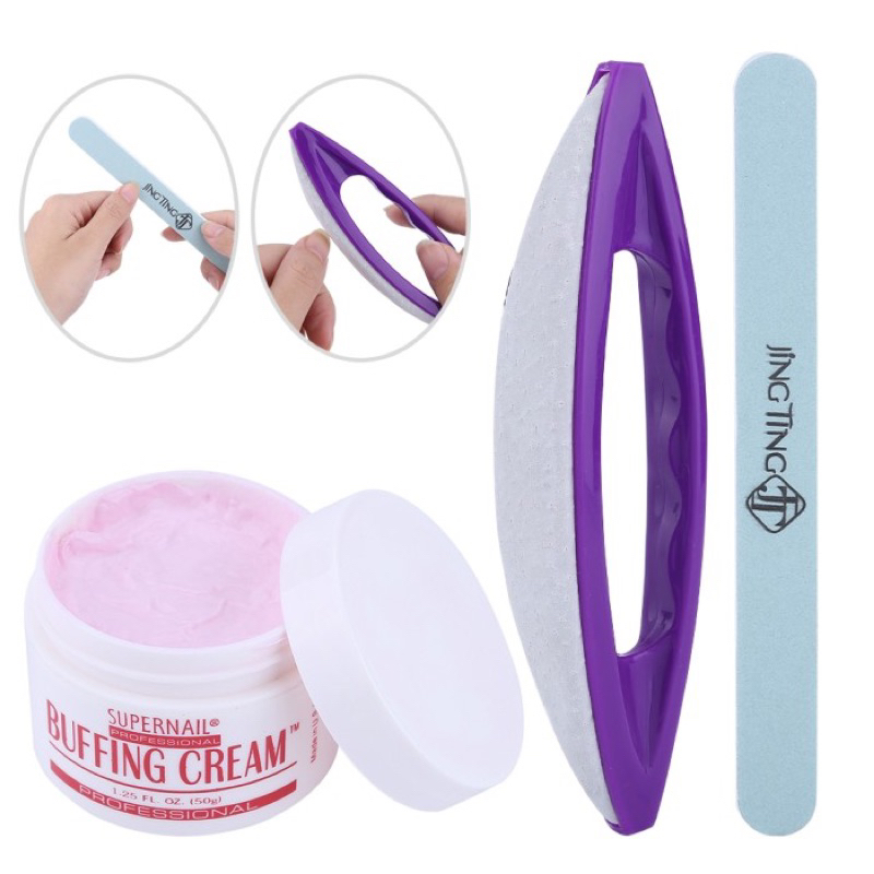 PAKET BUFFING CREAM LENGKAP PAKETAN NAIL BUFF