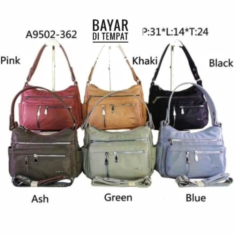 HARGA DISKON  Tas SELEMPANG wanita JUNFA A9502-362# parasut Nilon terbaru...