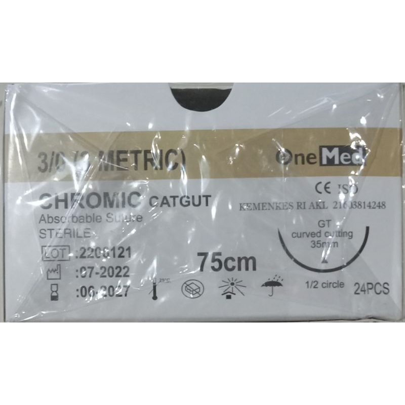 Catgut Chromic 3/0 + jarum