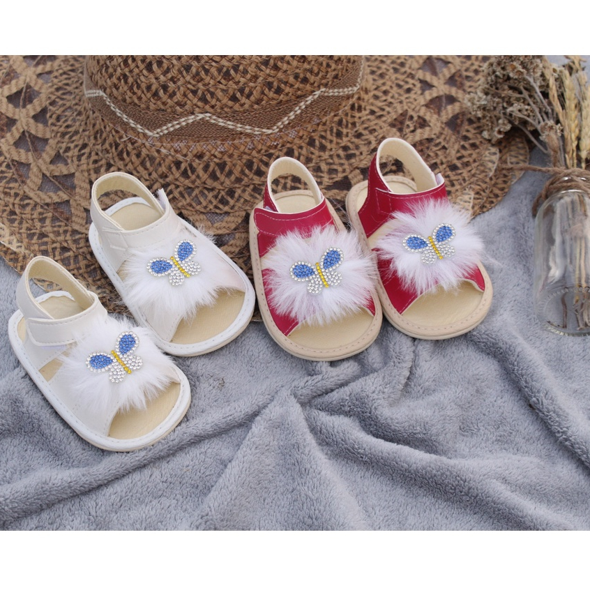 Janitra sandal butterfly sepatu bayi gendong merangkak dan belajar jalan baby shoes 1-15 bulan  code:sb butterfly