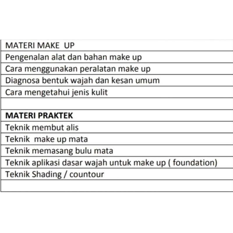 Kursus make up pengantin