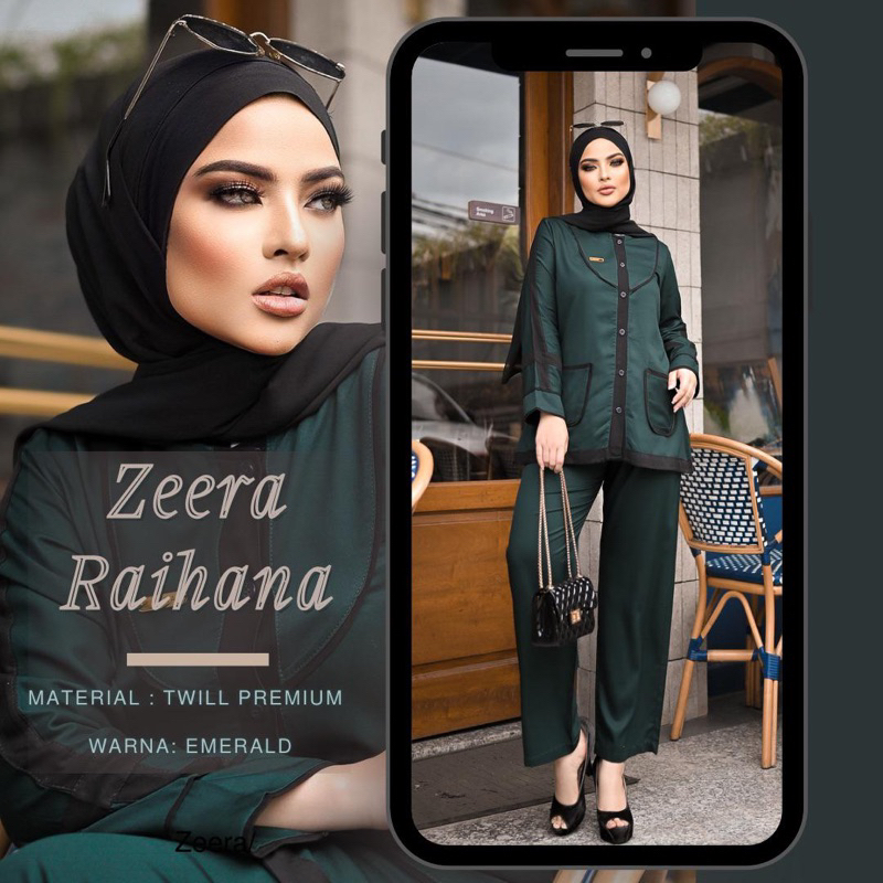 Daster Arab Zeera RAIHANA One Set Out Fit Rayon Twill Premium