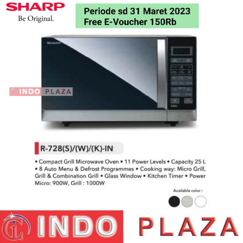 MICROWAVE SHARP R-728-IN GRILL 25 Liter