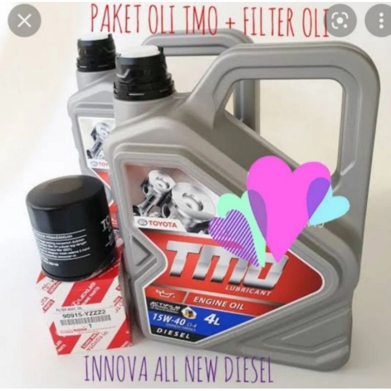 paket oli mesin Toyota Tmo Diesel innova Fortuner hilux diesel 3item