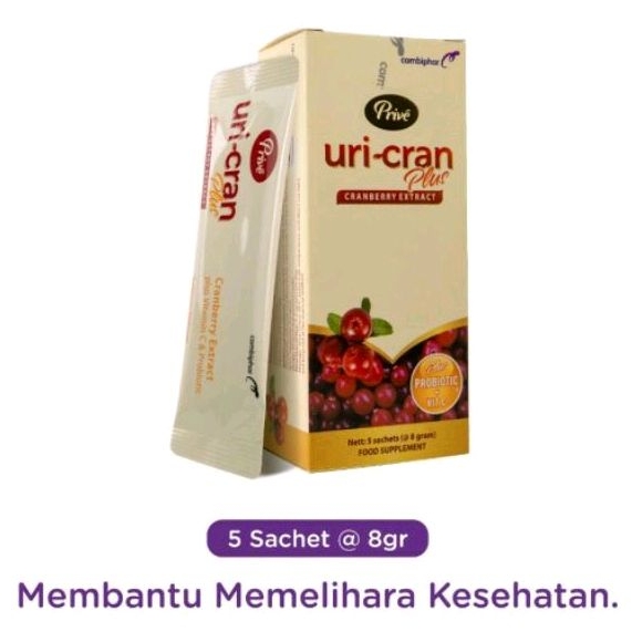 Prive Uricran Plus sachet isi 5 ekstrak Cranberry untuk Anyang2an Infeksi Kemih
