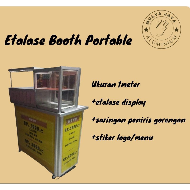 ETALASE BOOTH PORTABLE + STIKER