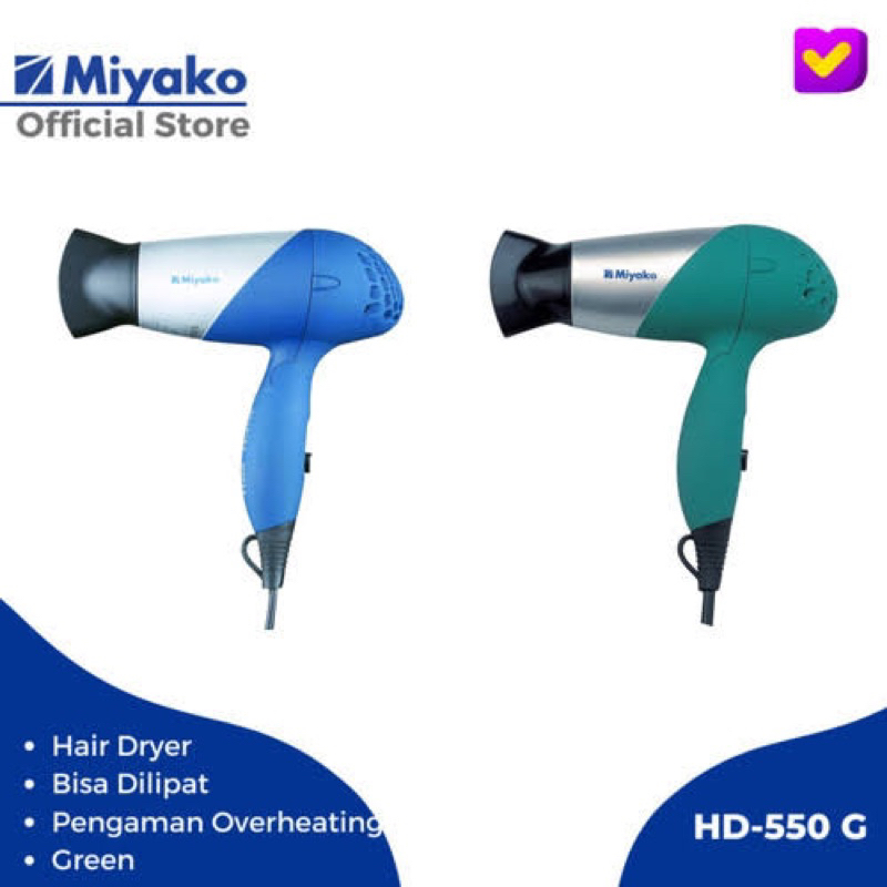 Pengering Rambut / Hair Dryer Miyako HD - 550 Garansi 1 tahun