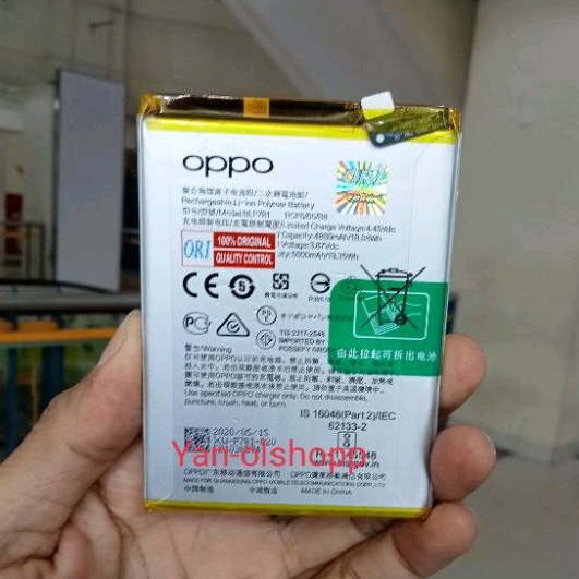 Batre baterai Oppo A92 BLP781 original Battery Oppo A92