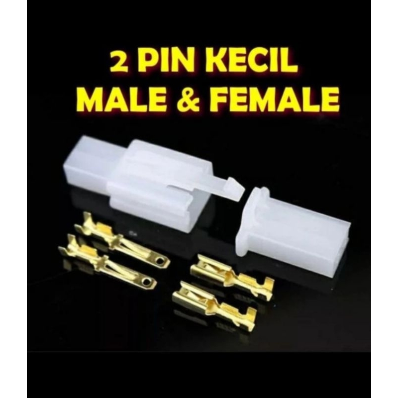 soket sambungan kabel motor mobil 2 pin kecil 10 set male female (isi 10set)