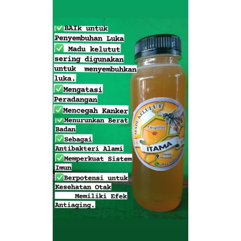 

madu kelulut itama 250ml klanceng trigona itama madu murni 100% jika tidak asli uang kembali