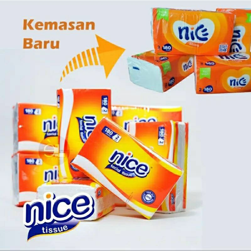 Tissue Nice Paket hemat 5 pcs tissue nice 180 sheets