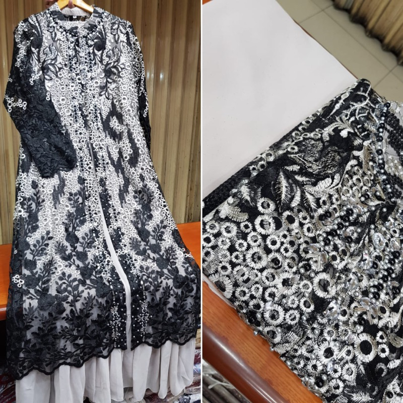 Ready New Produk by Azurah_scraf &quot;Ready best Seller quality Gaun Pesta Mewah Aisyah A Brand &quot;Ready Drees Pesta Terbaru premiu original Mix Payet(set outher)/Gamis Modern Tulle Terbaru 2022/Gamis pesta dan kondangan/Gamis Modern /Kebaya modern