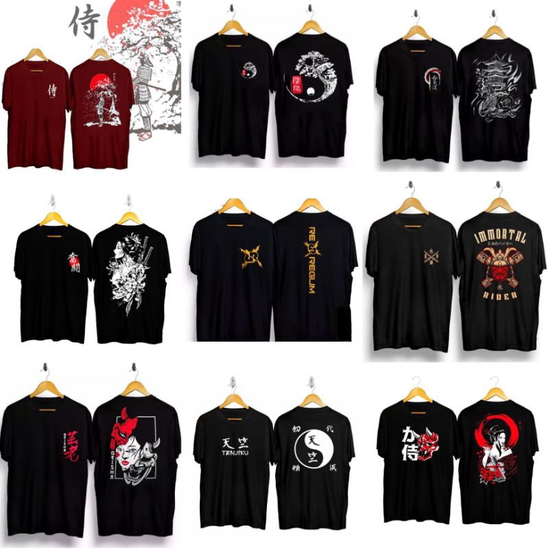 PAKET HEMAT KAOS SAMURAI ISI 5 PCS/KAOS DISTRO SAMURAI/KAOS SAMURAI