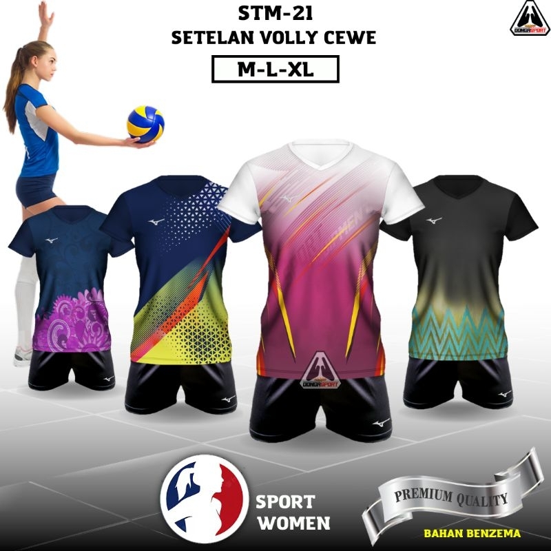 STM SETELAN VOLLY CEWE PREMIUM SETELAN VOLI WANITA BAJU VOLLY DEWASA JERSEY VOLI ATASAN VOLLY PRINT