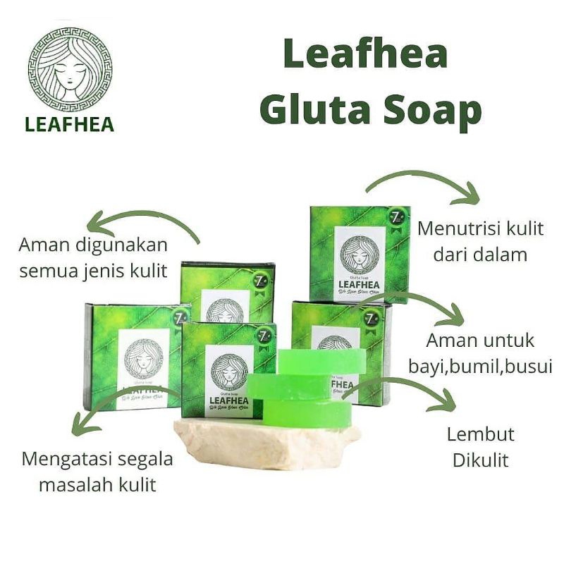 Sabun Leafhea Asli Original, 1 Box isi 22 sabun.